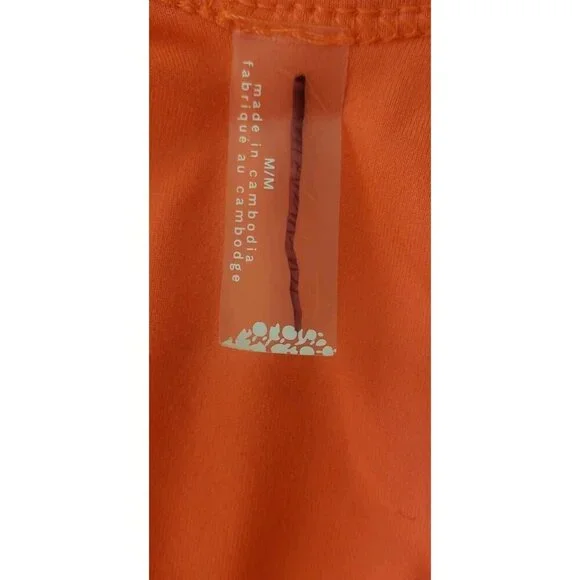 NEW FREE PEOPLE MOVEMENT BREATHE DEEPER CROP TANK BLOOD ORANGE MEDIUM - Picture 8 of 9